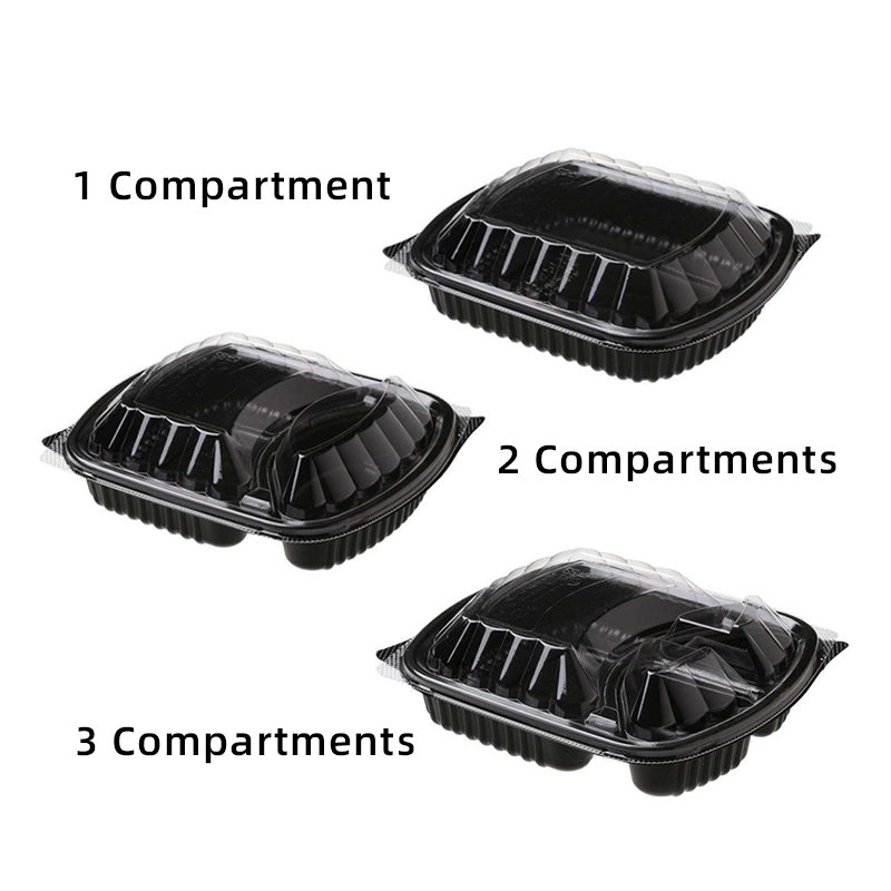 Disposable Food Container Clear Lid Tray Unique Take Out Containers Microwave Eco Friendly Transparent Plastic Packing Box