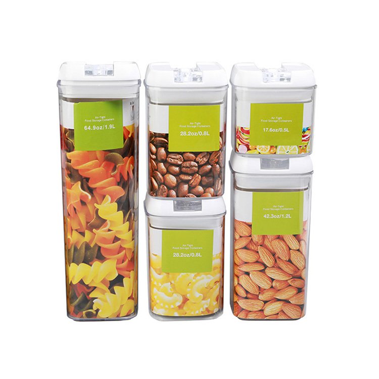 High quality dry food storage containers with airtight lids