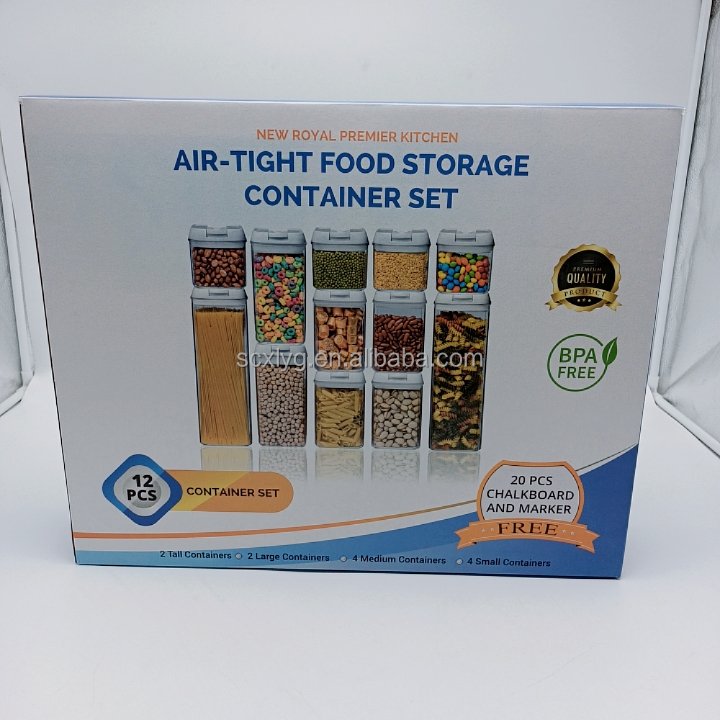 High quality dry food storage containers with airtight lids