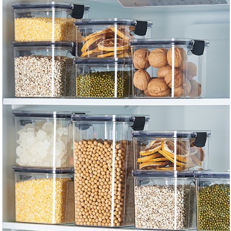 Hot Selling organizer storage box for Fridge Kitchen Cheap China Wholesale Airtight Food Plastic Storage Jar