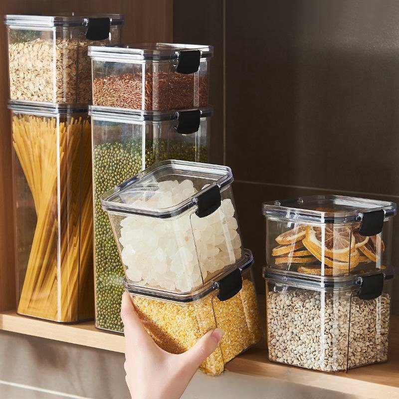 Hot Selling organizer storage box for Fridge Kitchen Cheap China Wholesale Airtight Food Plastic Storage Jar
