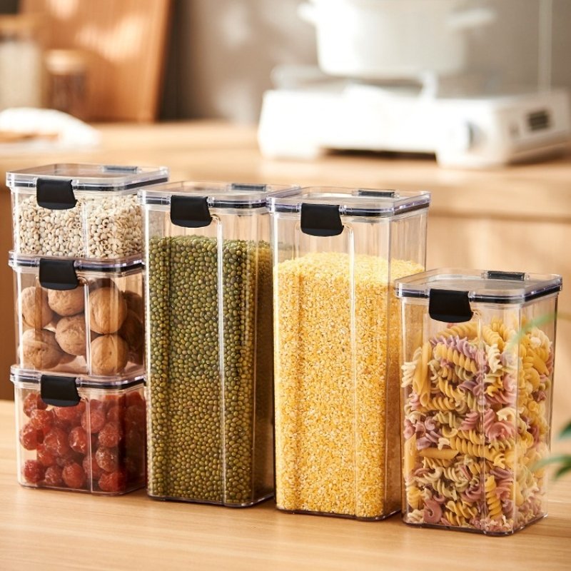 Hot Selling organizer storage box for Fridge Kitchen Cheap China Wholesale Airtight Food Plastic Storage Jar