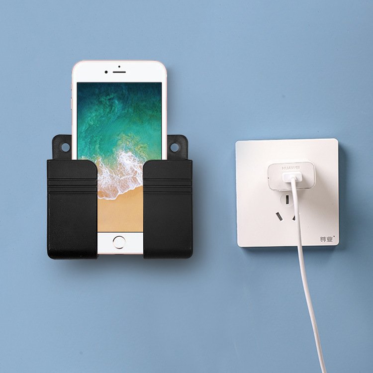 Universal Portable Home Living Room Charger Rack Shelf Wall Mount Abs Phone Holder Stand Mobile Stand Phone Holder