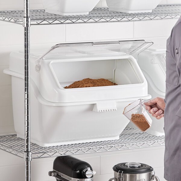 Multifunction Rectangle 10L 24L 47L 81L 102L 120L Kitchen Plastic Ingredient Bin Movable Storage Flour Bins