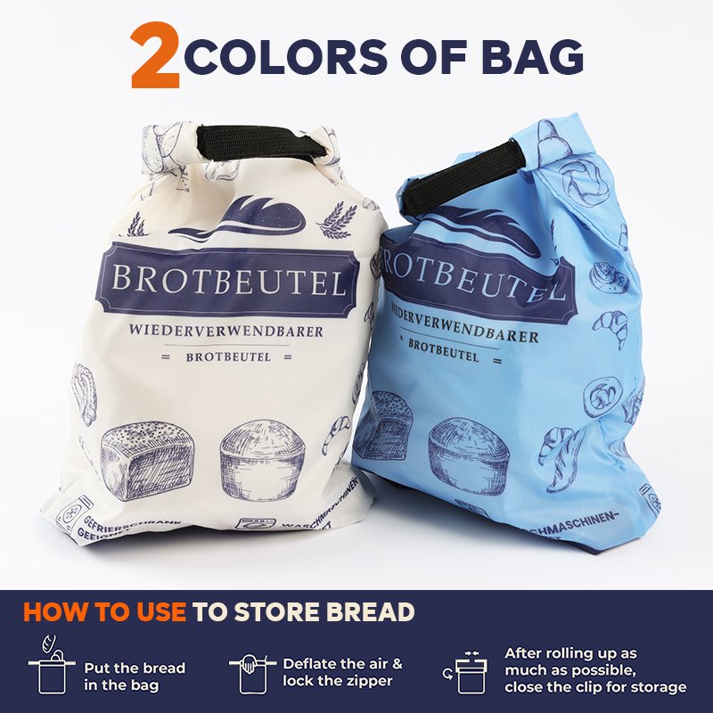 Wholesale 2 Pack Fresh Keeping Extra Large Bread Bags Reusable Food Safe Bread Dough Bag Freezer Bread Storage Bag