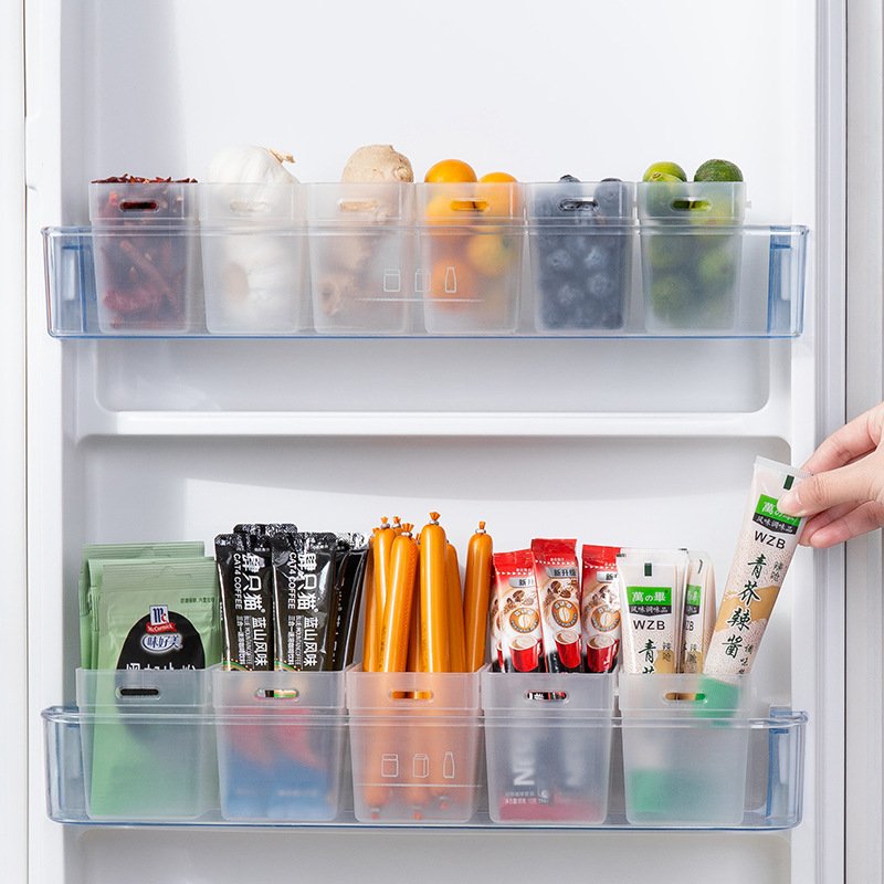 Kitchen Storage PP Food Storage & Container Refrigerator Side Organizer Dividing Storage Box 119443