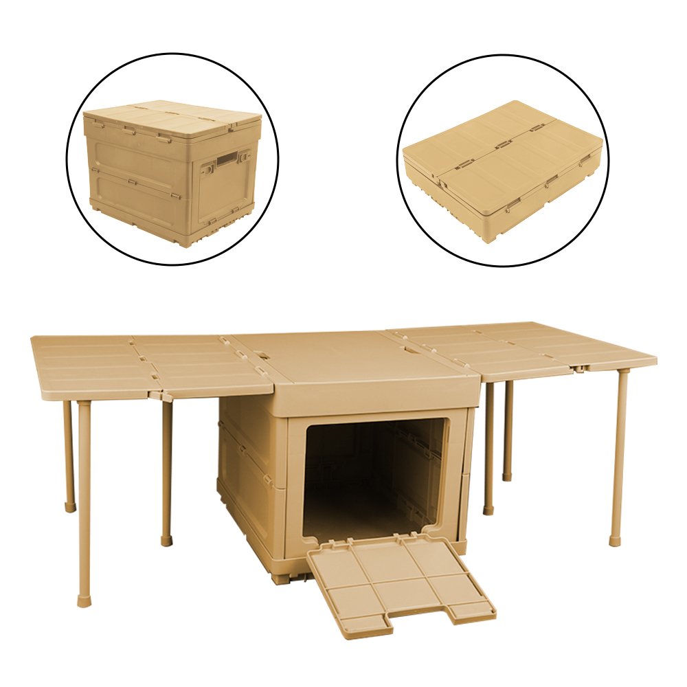 Thickened Camping Folding Storage Box Outdoor Folding Box 16L Multifunctional Picnic Box PP Portable Large Capacity Storage Bin