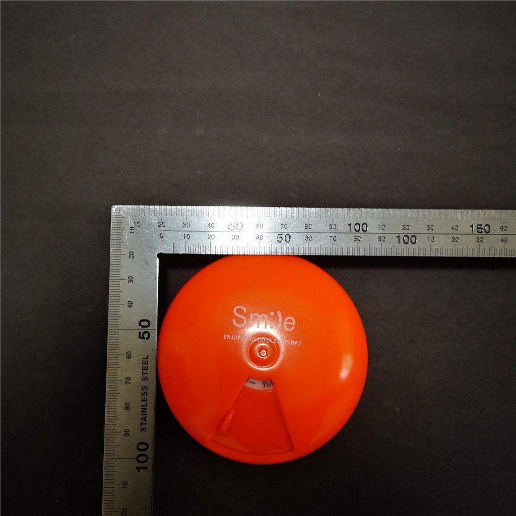 Plastic round pocket weekly 7 days slide pill storage case box