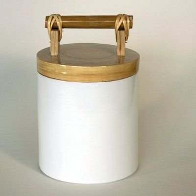 High quality eco friendly round bamboo spun canister lunch box best selling kitchen wares wholesale made in Viet Nam
