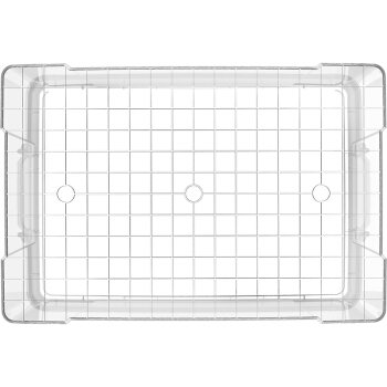 Portable 33l stackable clothes plastic storage box with handle and lid