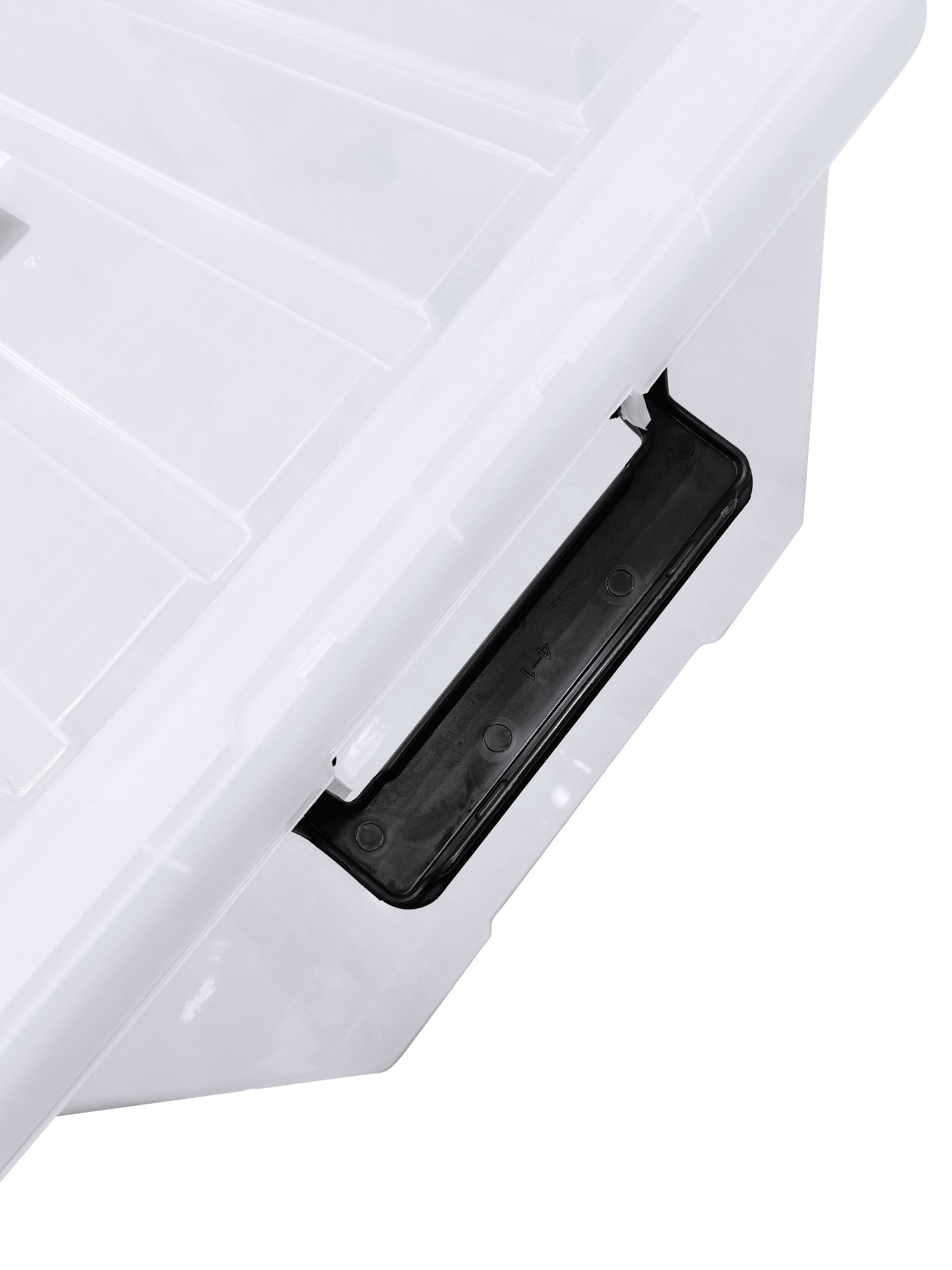 Portable 33l stackable clothes plastic storage box with handle and lid