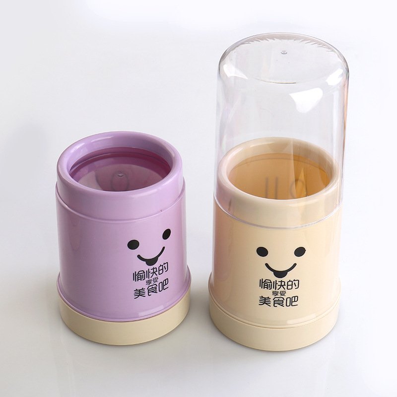 Plastic Drain Holder Soup Spoon Chopsticks Cage With Dust-proof Lid multipurpose storage holder kitchen tableware storage box