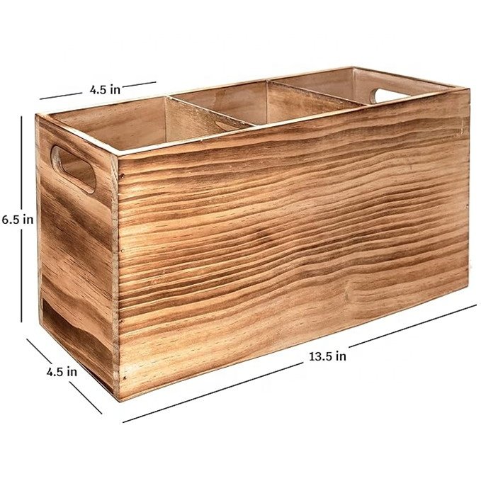 Cutlery Storage Box Rack Wooden Cutlery Holder Kitchen Accessories Kitchen Organizer Rustic Large Wooden Multifunction Wood