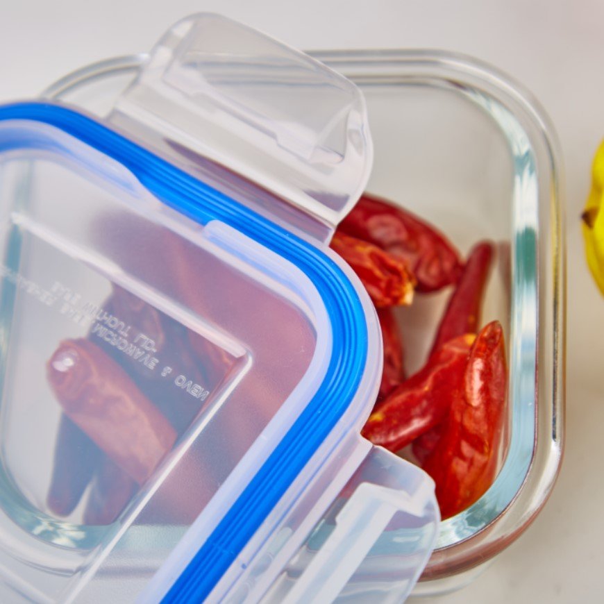 Professional meal prep container with lock lid ovenproof glass food storage