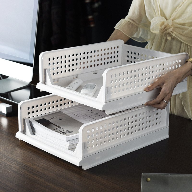 Hot Selling Folding Bin Organizers Plastic Foldable Storage Box Japan Opp Bag Rectangle Stylish Clothing Storage Set Plastic