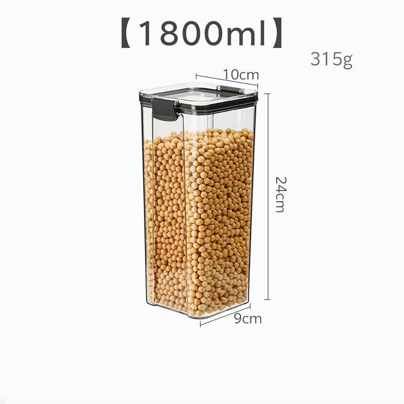 Clear Food Storage Jars with Lock Lids Refillable Kitchen Storage Containers for Dry Food Sugar Flour Cereal Canister