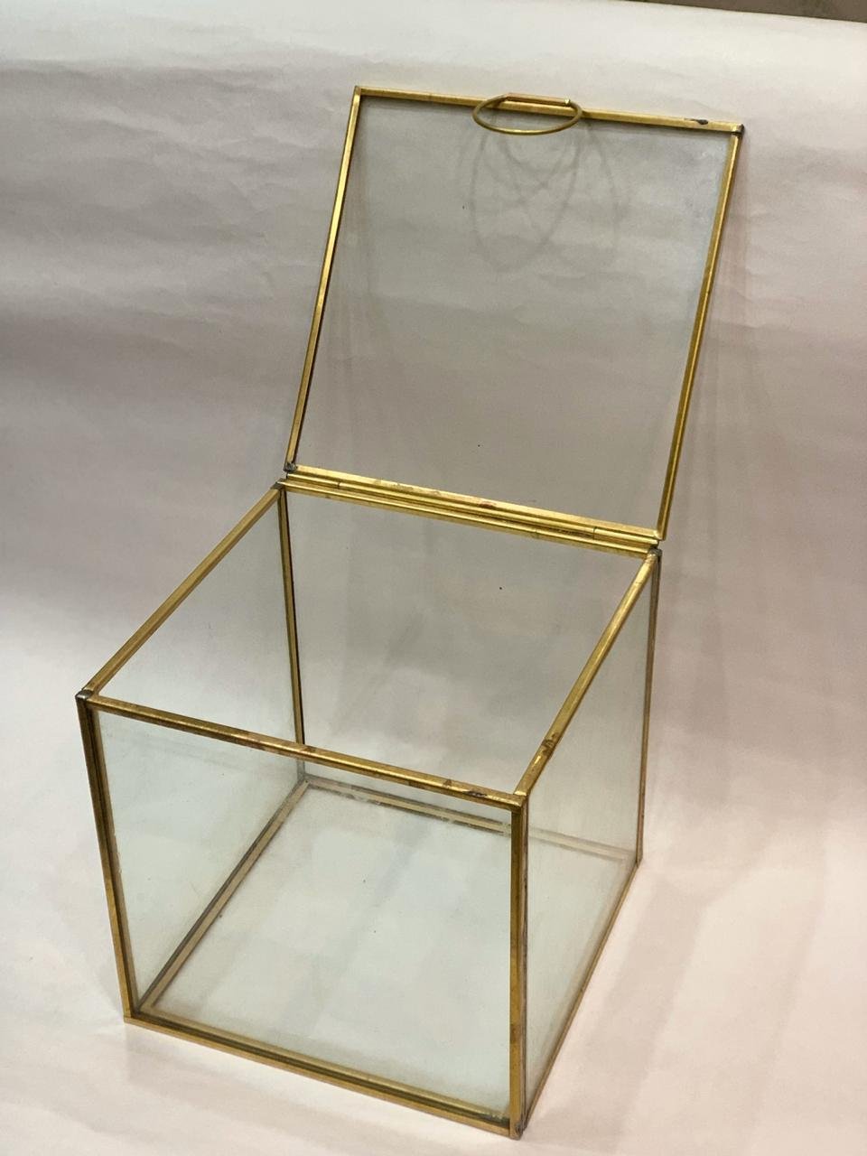 Glass Storage Box, Glass Square box black glass box, gold silver box photo box wedding decoration box glass gift box