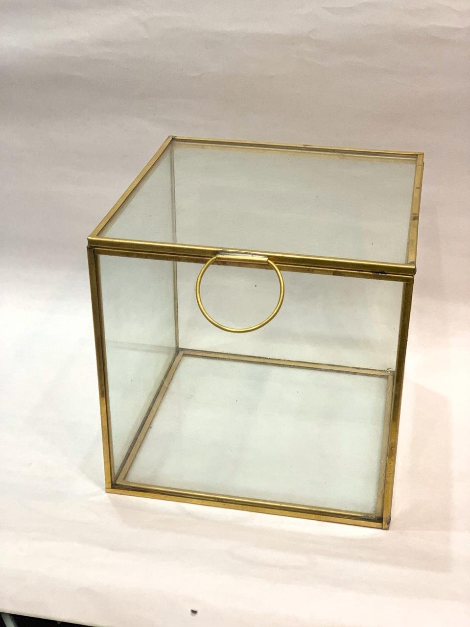 Glass Storage Box, Glass Square box black glass box, gold silver box photo box wedding decoration box glass gift box