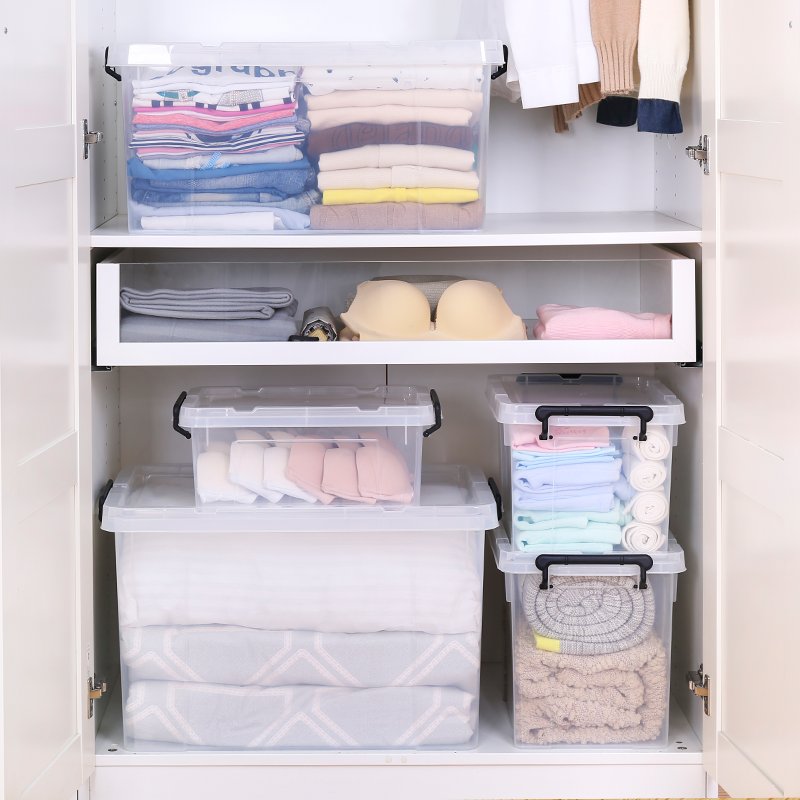 Cheap wholesale kitchen home pp case tub bins large storage containers plastic box with lid
