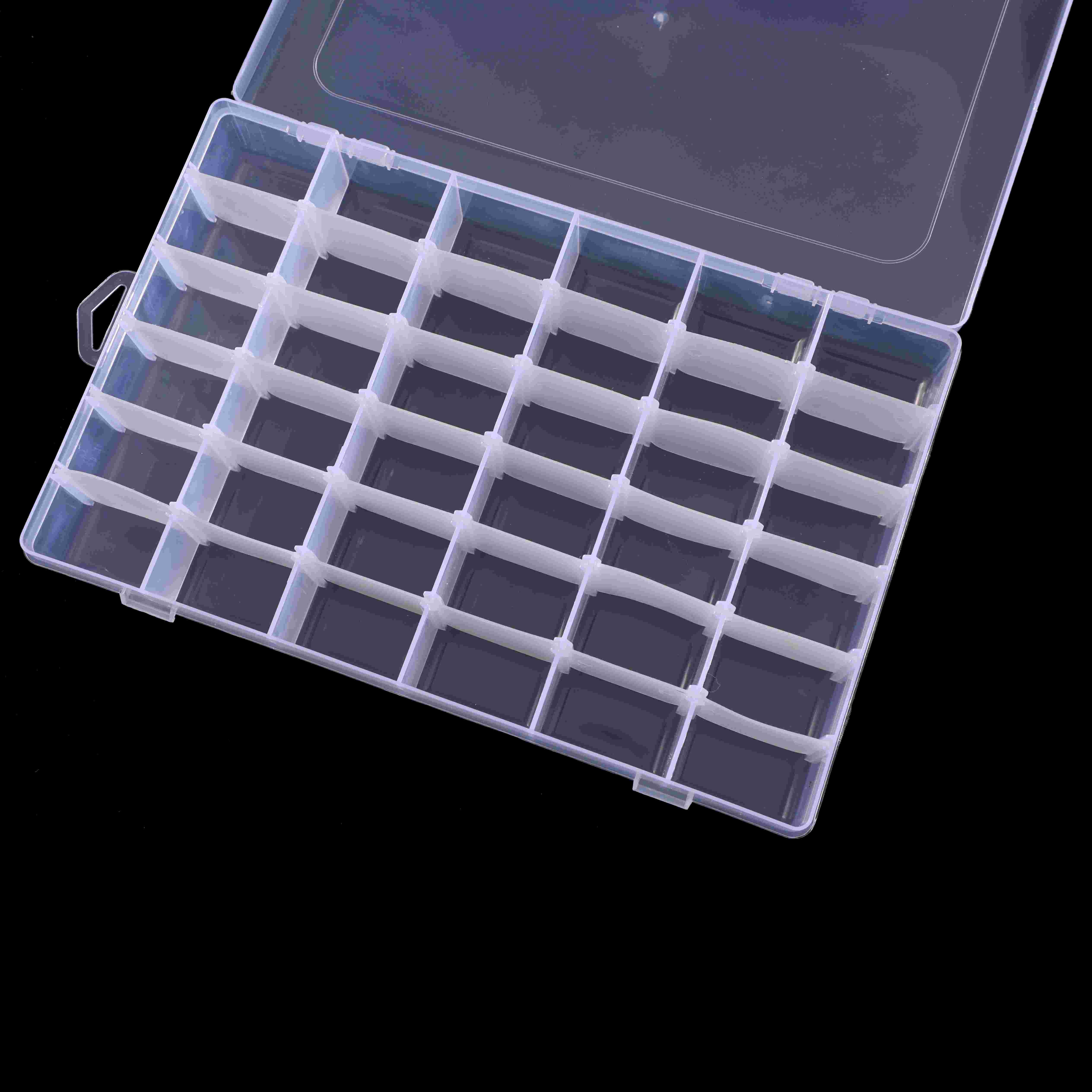 36 Grids transparent Sewing Keyway Hardware Box With Dividers tool Parts Case plastic Storage Box