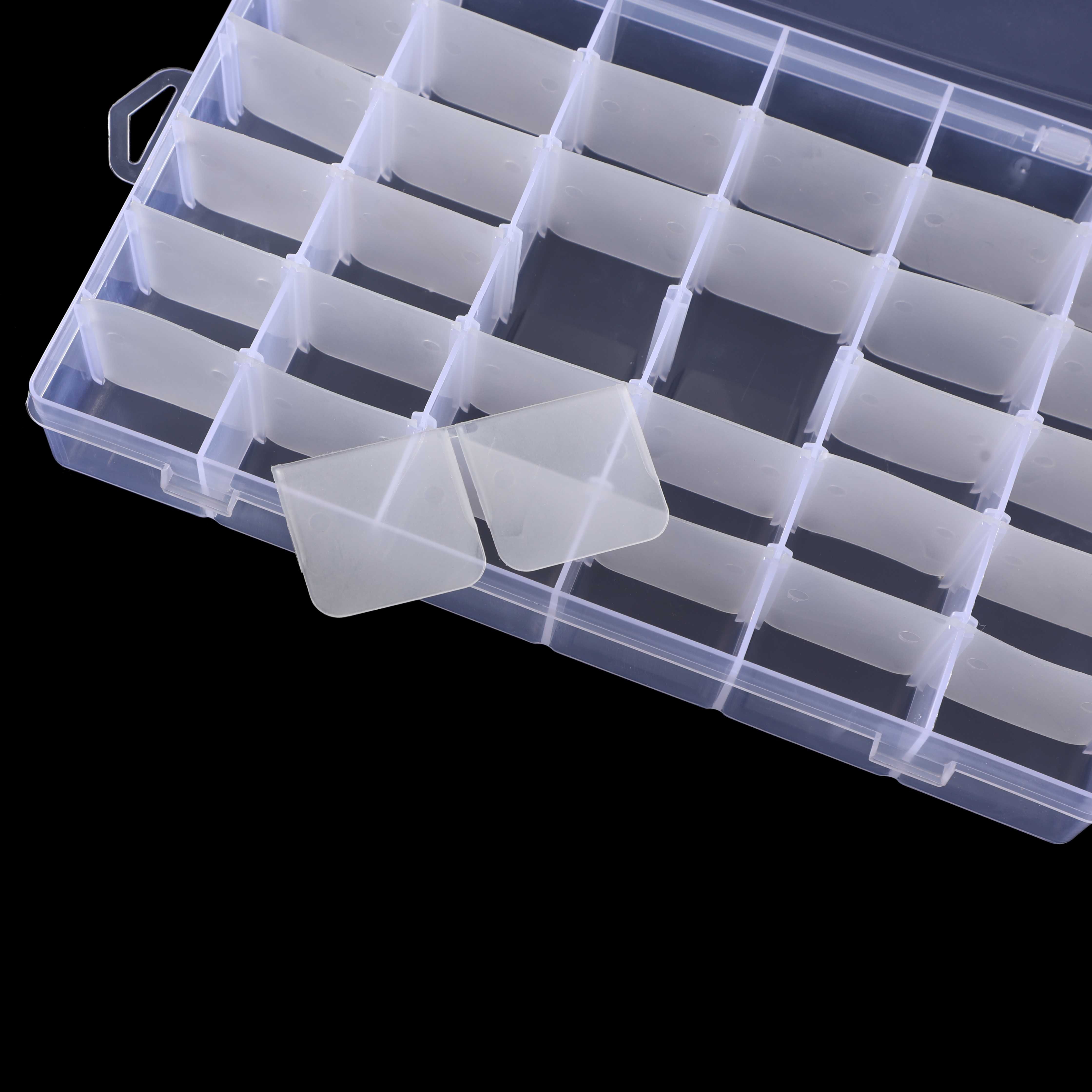 36 Grids transparent Sewing Keyway Hardware Box With Dividers tool Parts Case plastic Storage Box