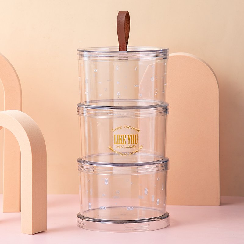 Cheap transparent stackable nuts candy fruit airtight food container
