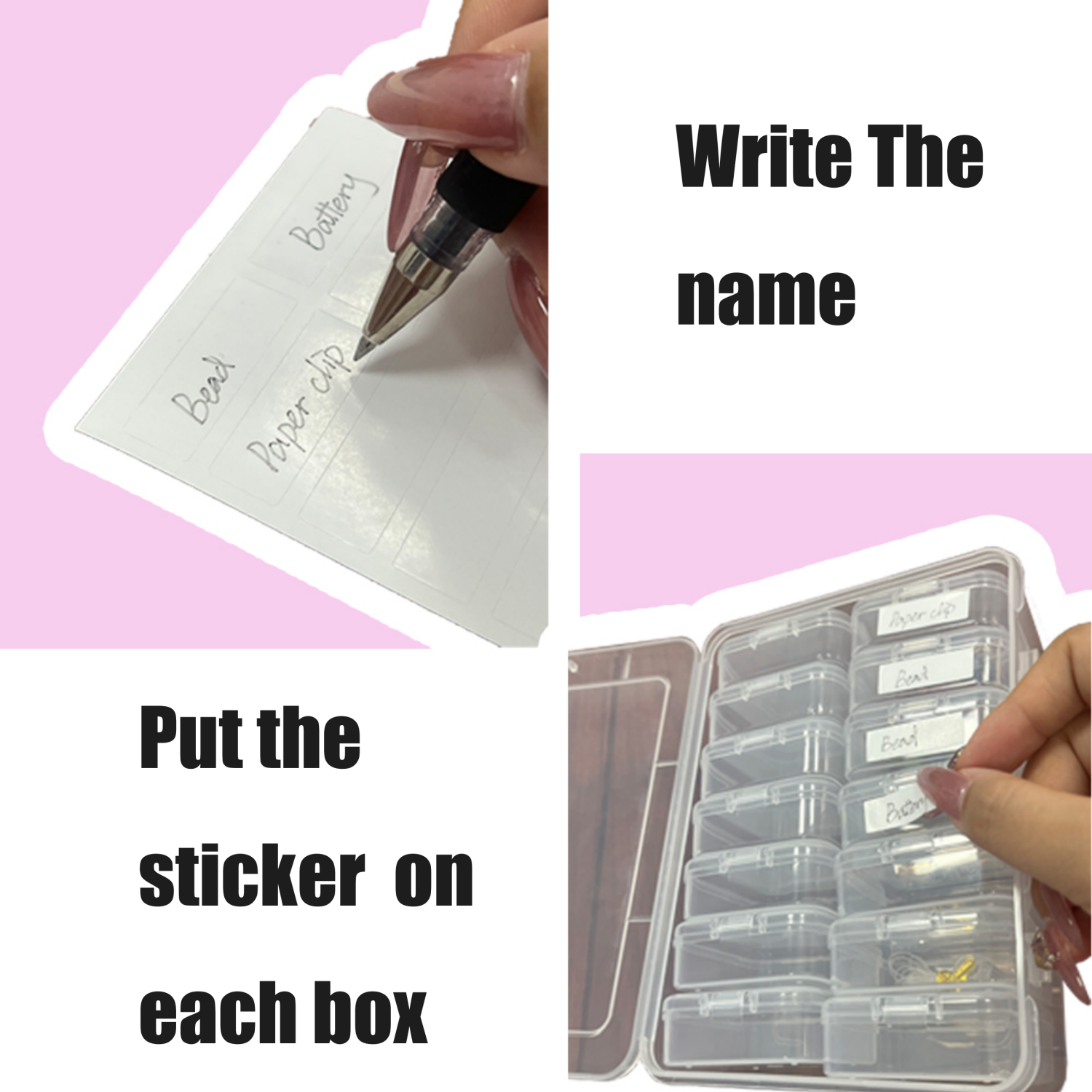Small Bead Organizers 15 Pieces Plastic Storage Cases Mini Clear Bead Storage Containers Transparent Boxes with Hinged Lid