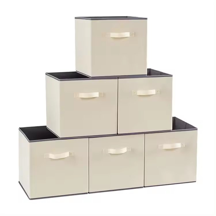 Hot Selling Cute Home Organization Items Foldable Non Woven Wardrobe Organizer Closet Clothes Jean Tshirt Storage Box