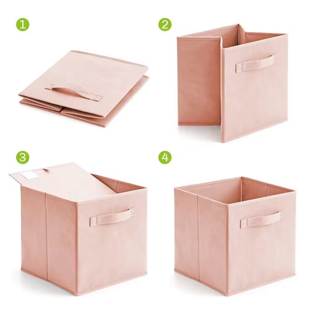 Hot Selling Cute Home Organization Items Foldable Non Woven Wardrobe Organizer Closet Clothes Jean Tshirt Storage Box
