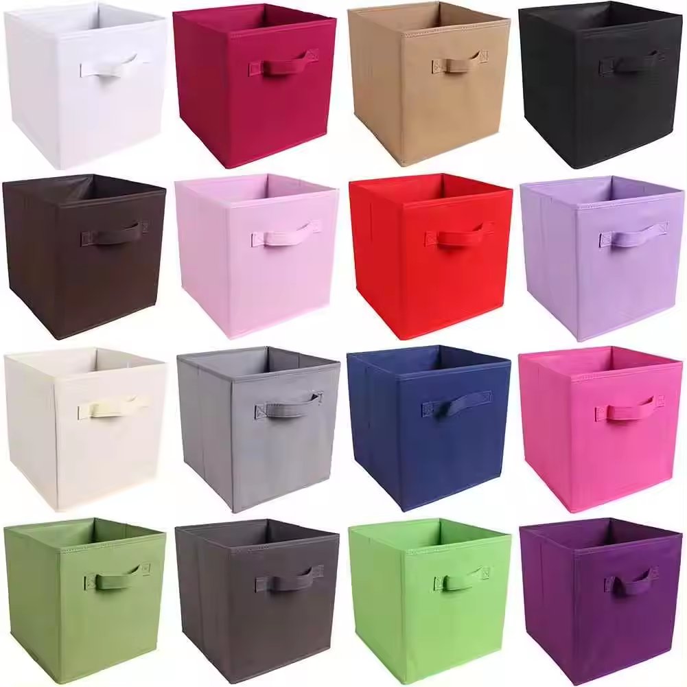 Hot Selling Cute Home Organization Items Foldable Non Woven Wardrobe Organizer Closet Clothes Jean Tshirt Storage Box