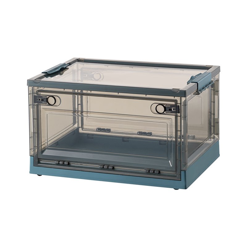 Foldable Storage Box with Handles and Two-Way Lid