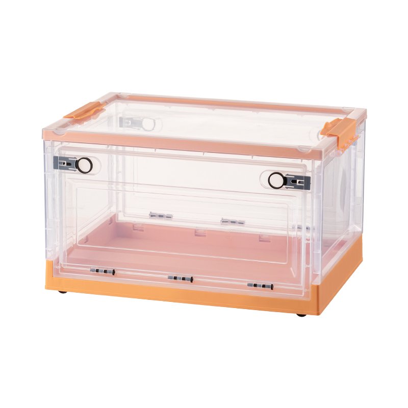 Foldable Storage Box with Handles and Two-Way Lid