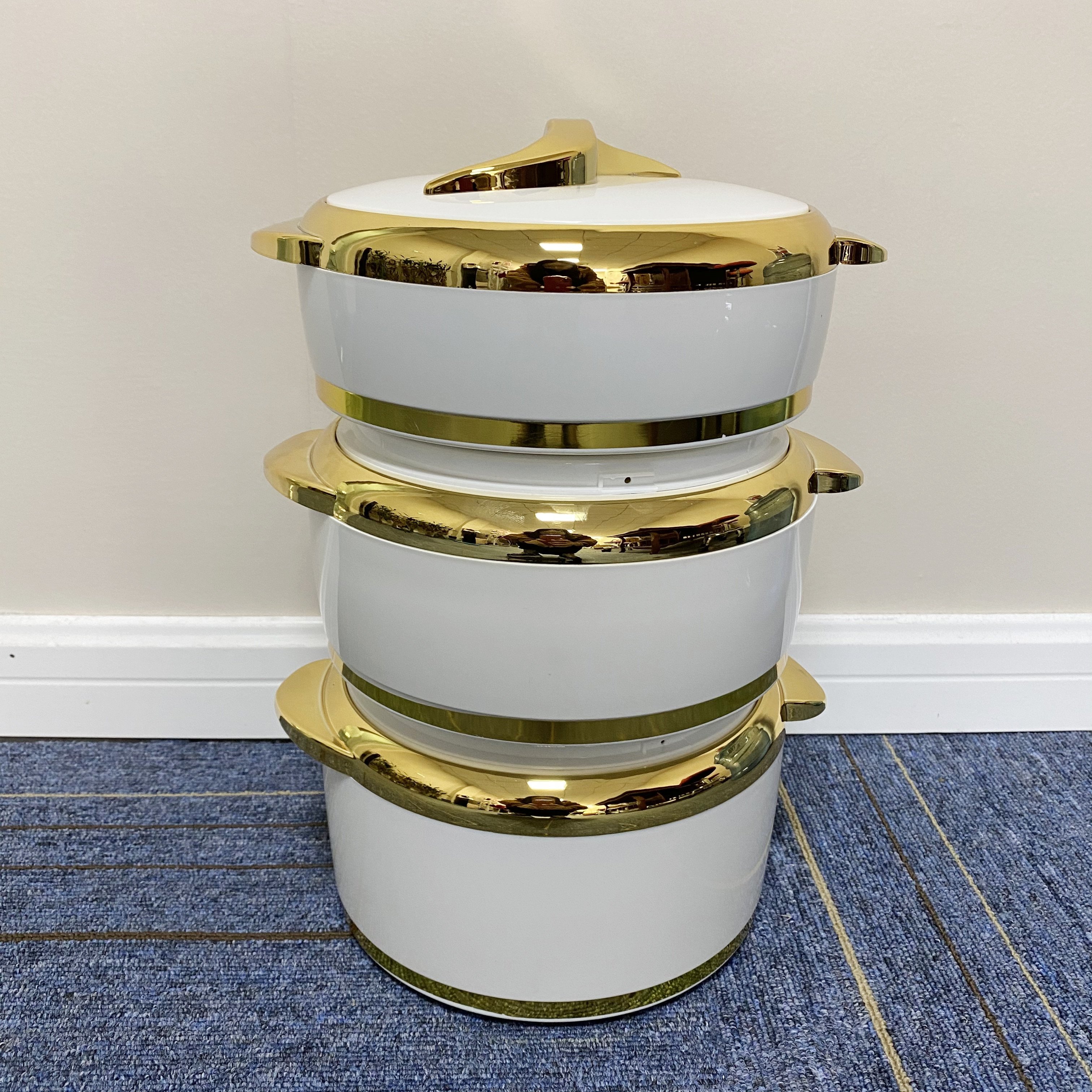 Household accessories Free Sample Colorful Dinnerware Luxury Insulated Casserole Food Serving Hot Pot Food Warmer Set