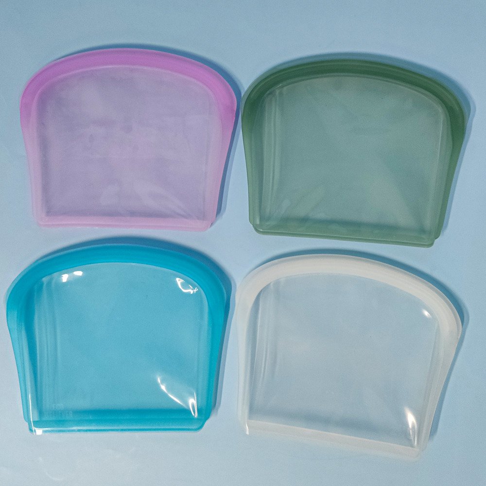 800ML Silicone Flat Series food storage bag Cooking Bag Platinum Silicone Travel Carrying Storage Bag Sandwich Packing Container