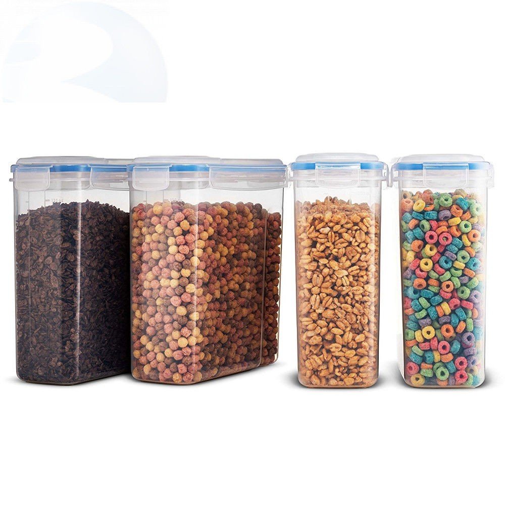 4L Bpa Free Large Food Rice Storage Cereal Container with Lids PP Plastic Storage Boxes & Bins Multifunction OEM Rectangle