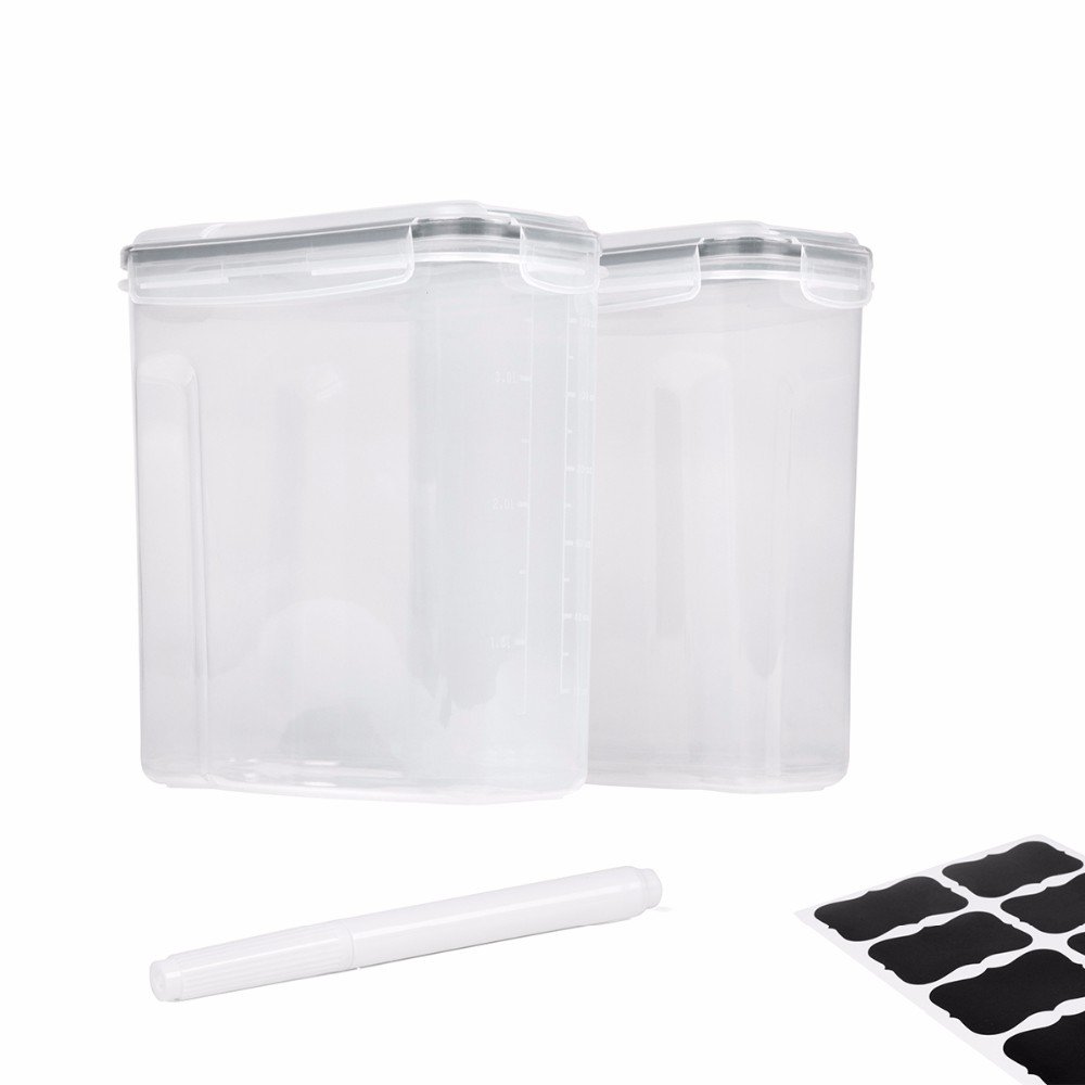 4L Bpa Free Large Food Rice Storage Cereal Container with Lids PP Plastic Storage Boxes & Bins Multifunction OEM Rectangle