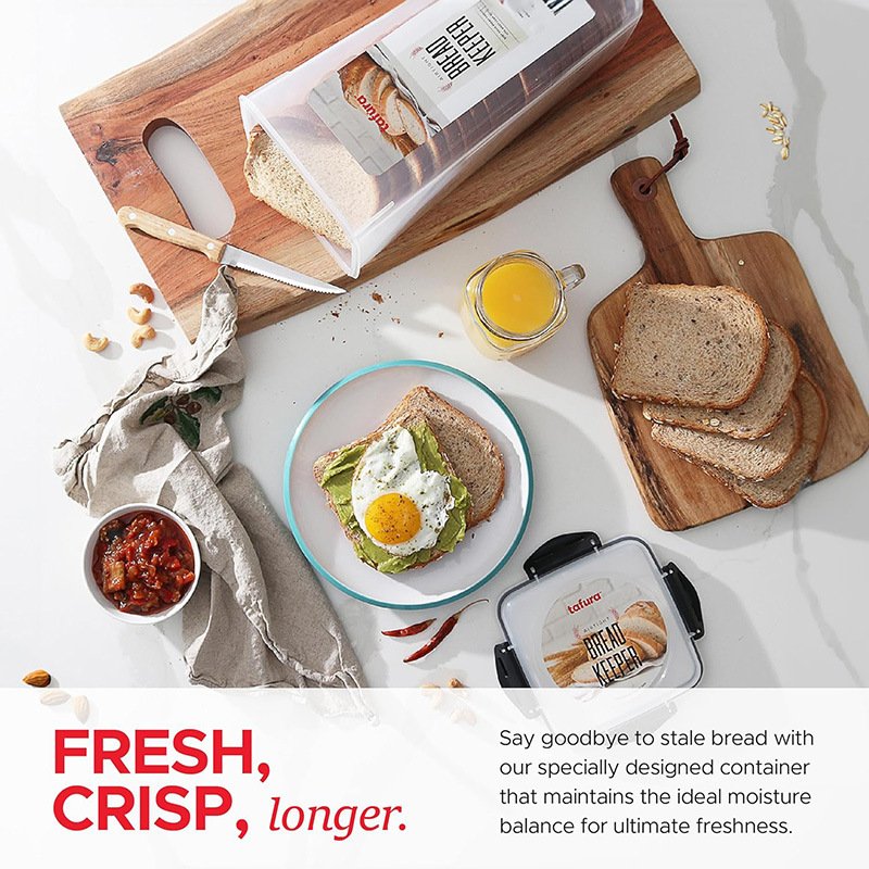 Hot Sale Single-Layer Square Plastic Food Container Resealable Bread Toast Fresh - Keeping Sealed Cans for Food Storage