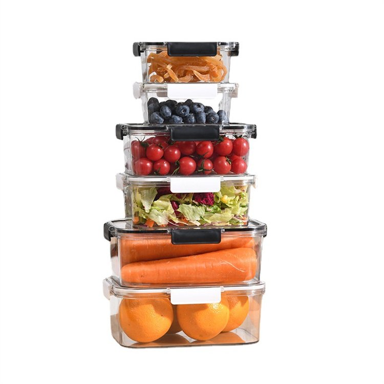 Lunch Bento Boxes Plastic Leak-Proof BPA-Free Airtight Food Storage Containers Set With Lids For Kitchen Organization