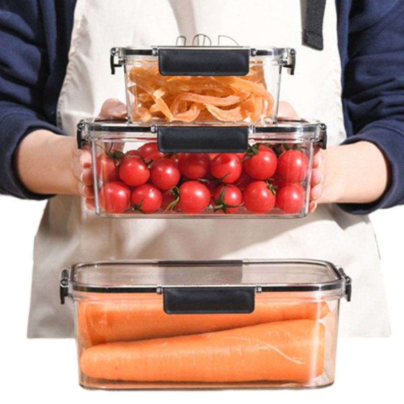 Lunch Bento Boxes Plastic Leak-Proof BPA-Free Airtight Food Storage Containers Set With Lids For Kitchen Organization