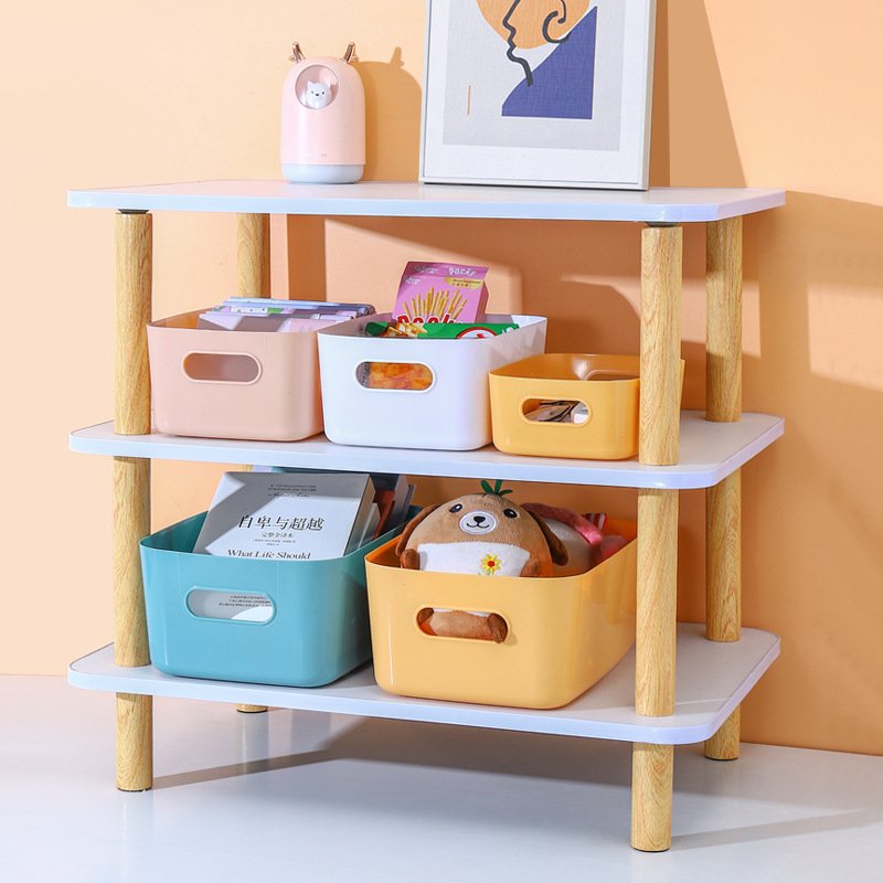 Cheap square desktop storage box cosmetics drawer rectangular sorting box sundries snack storage basket kitchen storage basket
