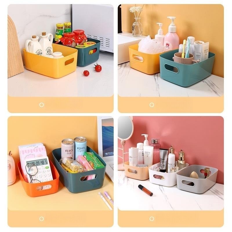 Cheap square desktop storage box cosmetics drawer rectangular sorting box sundries snack storage basket kitchen storage basket
