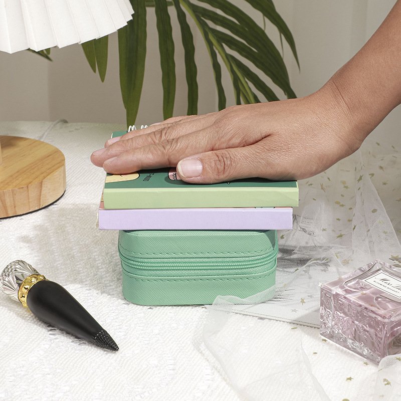 Women Girls Portable Travel Jewelry Storage Box Small Ring Earring Jewelry Boxs Travel Portable Jewelry Box