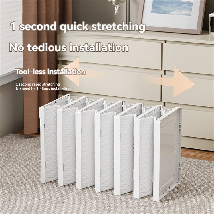 Free Installation 6-Tier Foldable Plastic Shoe Rack Organizer Container Stackable Folding Shoe Storage Box