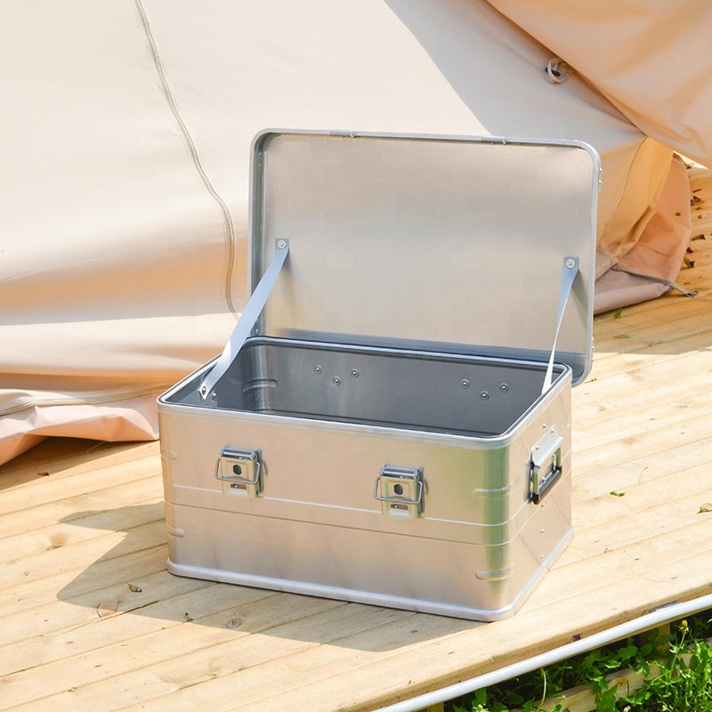 Aluminum Alloy Storage Outdoor Box Vehicle Mounted Camping Equipment Travel Sundries Large Capacity Storage Box
