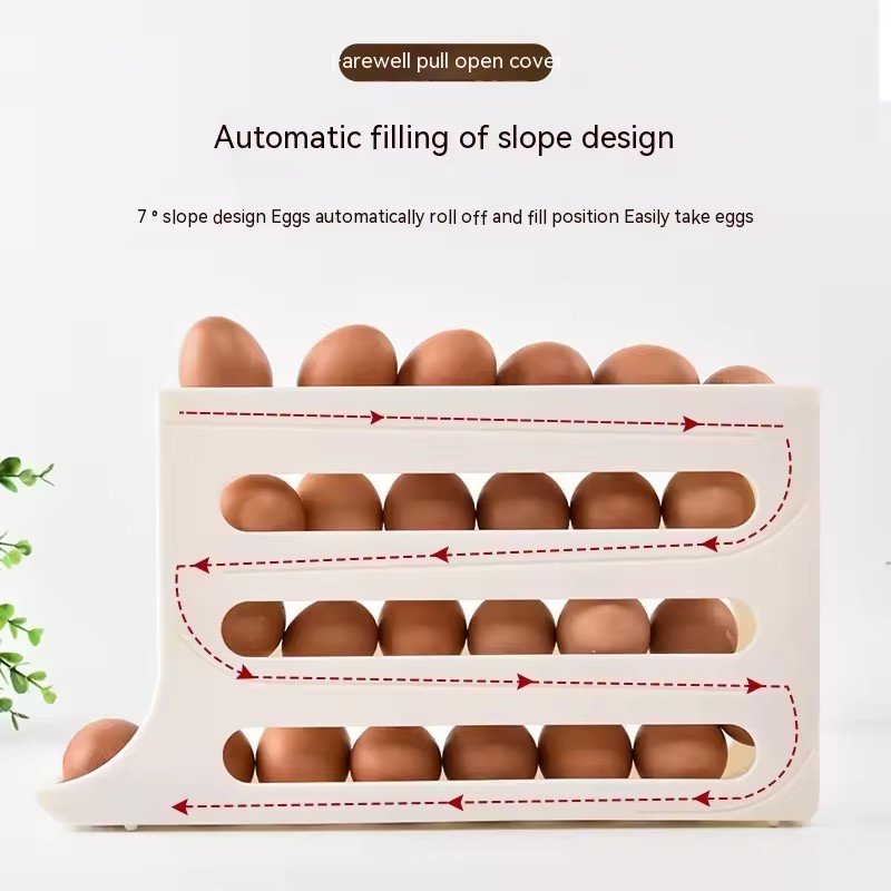 Automatic Rolling Egg Holder Fridge Slide egg storage box egg container