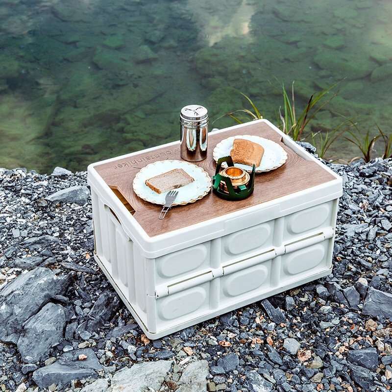 Hot Selling Outdoor Camping Collapsible Storage Box Large Folding Plastic Storage Bins with Lids
