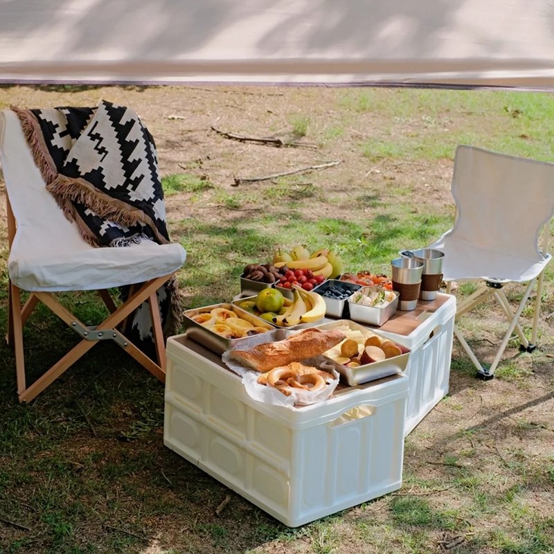 Hot Selling Outdoor Camping Collapsible Storage Box Large Folding Plastic Storage Bins with Lids