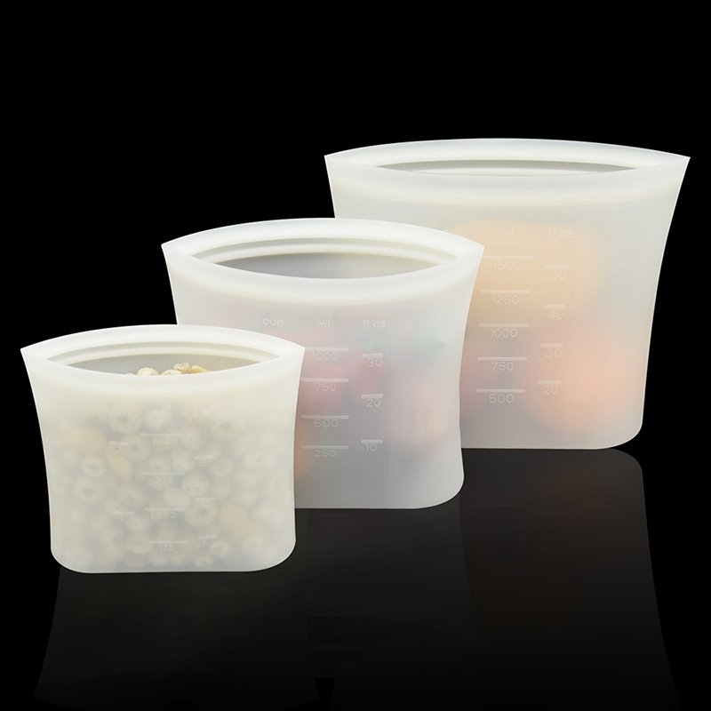 Airtight leak-proof Silicone Storage Bag BPA free Reusable Food Storage Bags Microwave Safe Silicone Food Storage Container