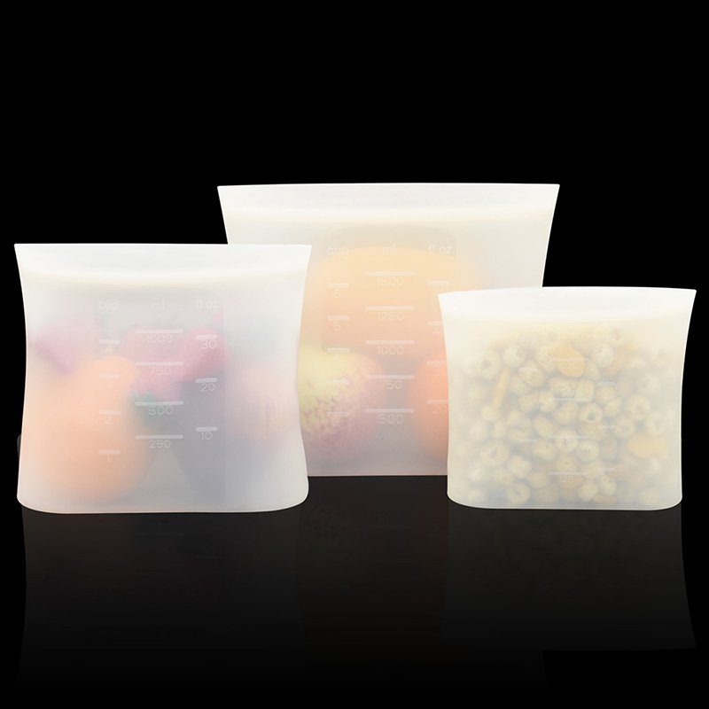 Airtight leak-proof Silicone Storage Bag BPA free Reusable Food Storage Bags Microwave Safe Silicone Food Storage Container