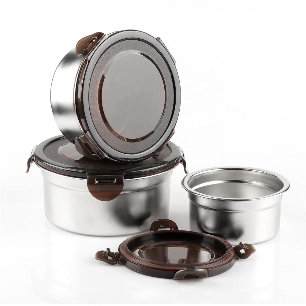Stainless steel 201/304 single bottom hoiukastid stainless steel food packaging container storage boxes